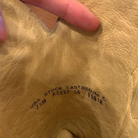 Corral Light Tan Snip Toe Cowboy Cowgirl Boots 7.5 Item # 112 - Picture 6 of 9